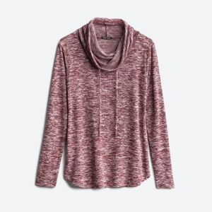 Poplar cowl neck brushed knit top